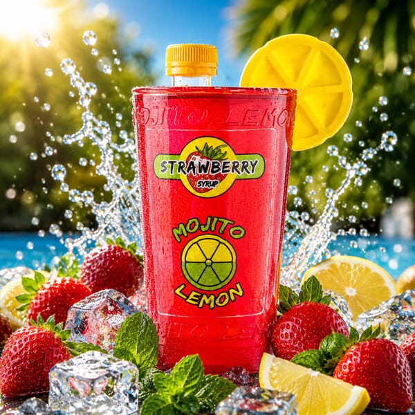 Mojito Lemon Erdbeer Limonadensirup 1 l